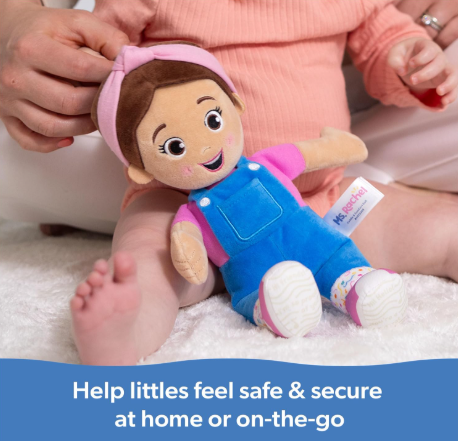 Ms. Rachel Official Cuddle & Comfort Doll, 11" – Soft Plush Comfort Toy for Babies & Toddlers