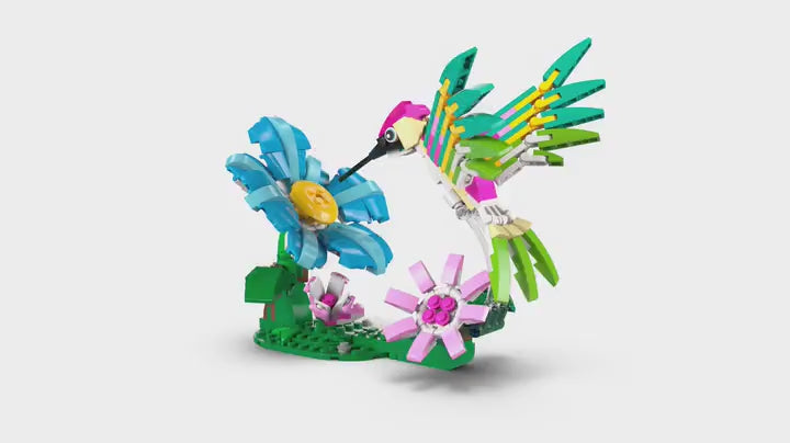 LEGO Creator 3-in-1 Wild Animals – Colorful Hummingbird Building Toy Set