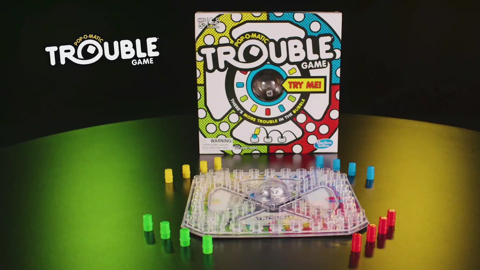 Trouble Board Game – Classic Pop-O-Matic Family Game for Kids