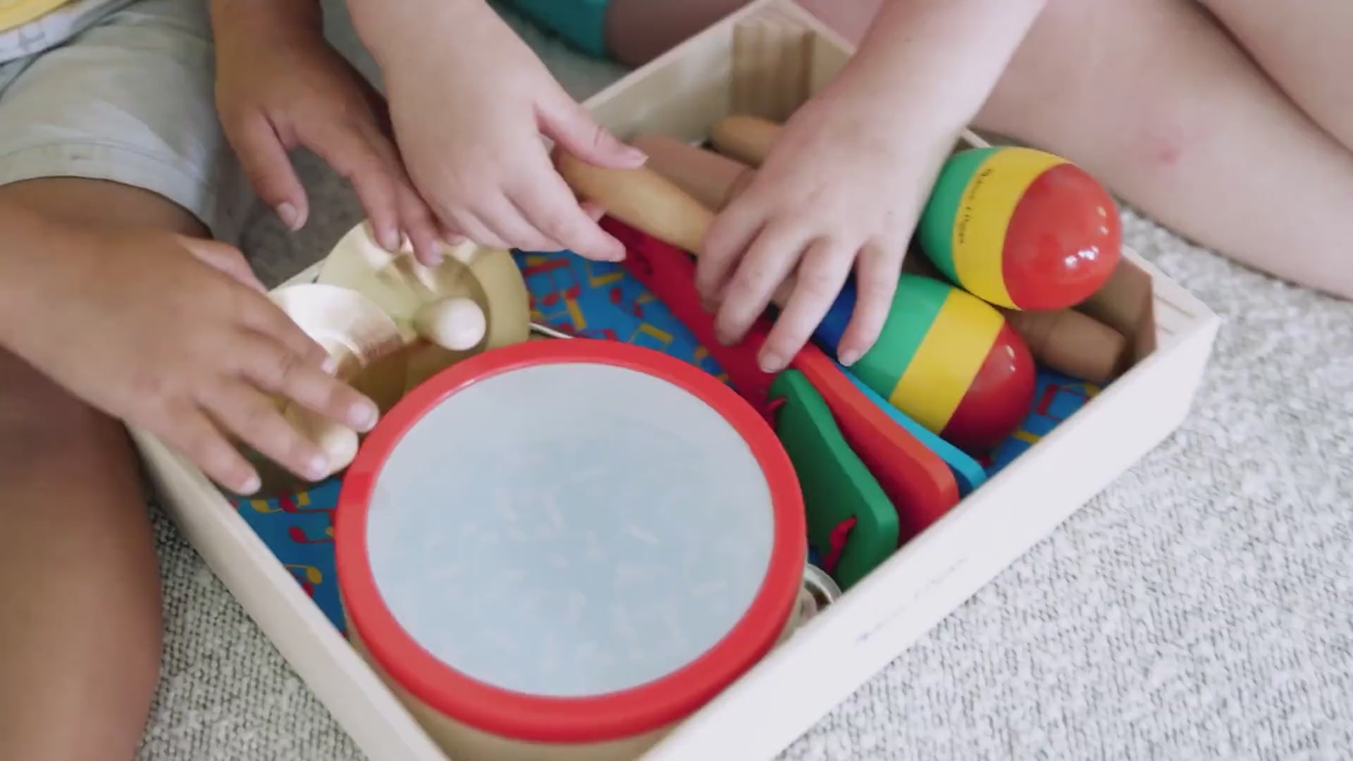 Band-in-a-Box Clap! Clang! Tap! – 10-Piece Musical Instrument Set for Kids Early Learning & Rhythm Development