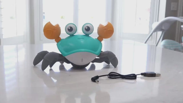 Crawling Crab Baby Toy – Interactive Walking & Dancing Moving Crab with Obstacle Avoidance Sensor for Infants & Toddlers