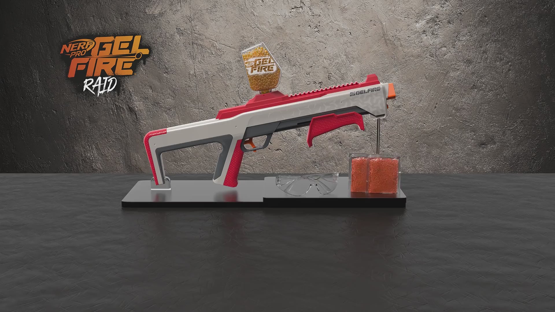 Gelfire Raid Blaster – Fire 5 Rounds at Once with 10,000 Gel Rounds & 800 Round Hopper
