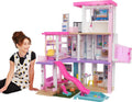 Barbie Dreamhouse 3-Story Dollhouse Playset – 3.75-ft Tall with Pool, Slide, Elevator, Party Room, Puppy Play Area, Lights & Sounds