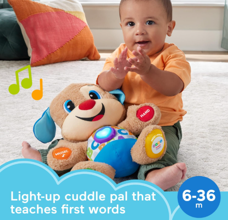 Laugh & Learn First Words Smart Puppy – Interactive Baby Learning Toy with Lights, Sounds & Songs
