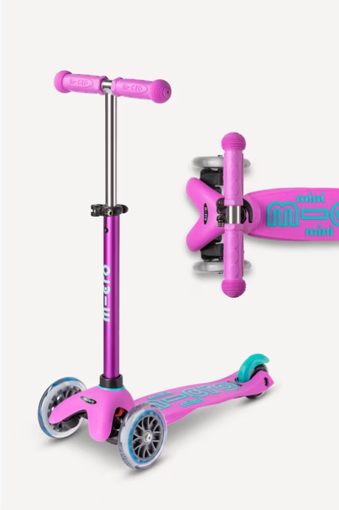 Micro Kick Scooter – Lightweight Adjustable 3-Wheel Scooter for Kids with Lean-to-Steer Design