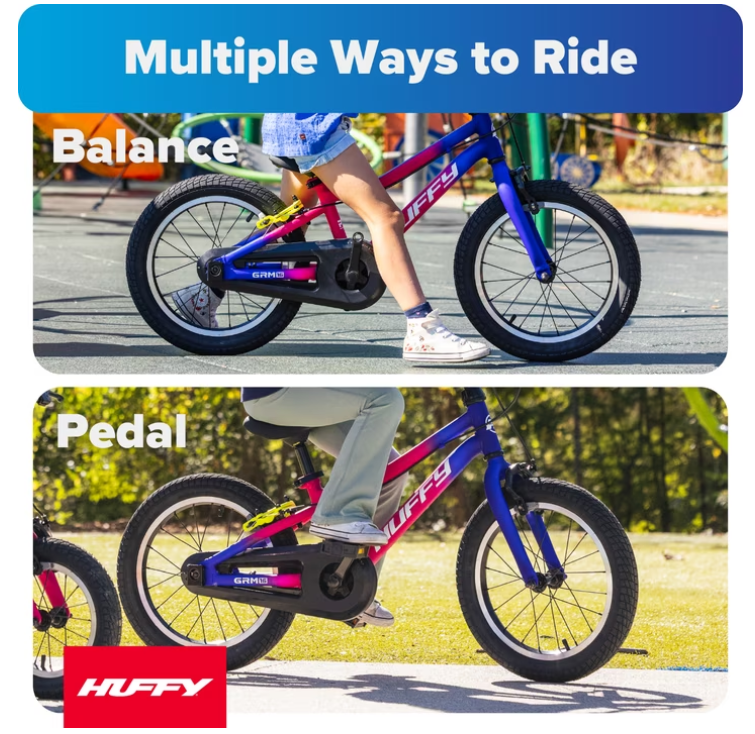 Huffy Kids Bike 16-Inch – Durable Bicycle for Boys & Girls with Training Wheels and Adjustable Seat