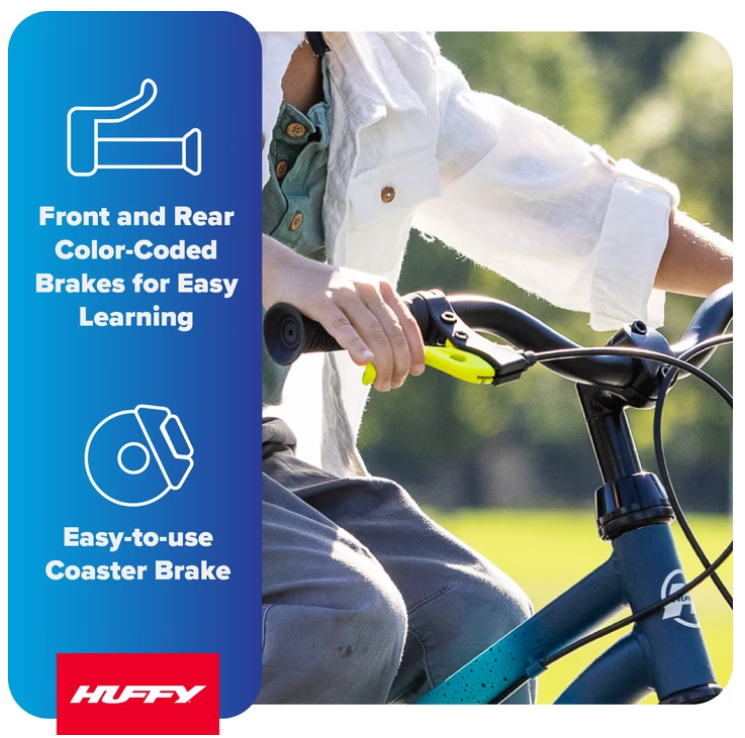 Huffy Kids Bike 16-Inch – Durable Bicycle for Boys & Girls with Training Wheels and Adjustable Seat