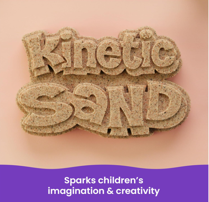 Kinetic Sand 3.25lb Beach Play Sand – Soft, Moldable, Mess-Free Sensory Sand for Kids