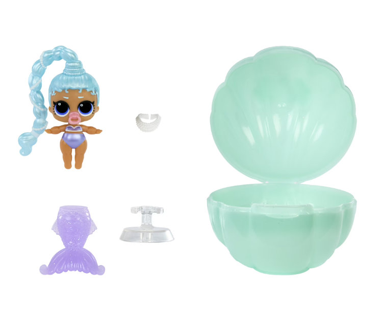Mermaids Makeover Magic Baby Sisters – Color-Changing Mermaid Dolls with Shell-Inspired Display Ball