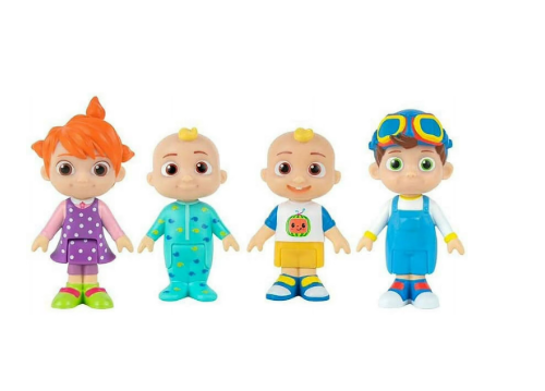CoComelon Family Figure 4-Pack – JJ, Family & Friends Character Play Set for Kids
