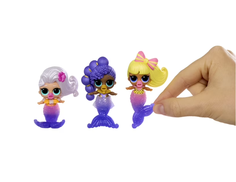 Mermaids Makeover Magic Baby Sisters – Color-Changing Mermaid Dolls with Shell-Inspired Display Ball