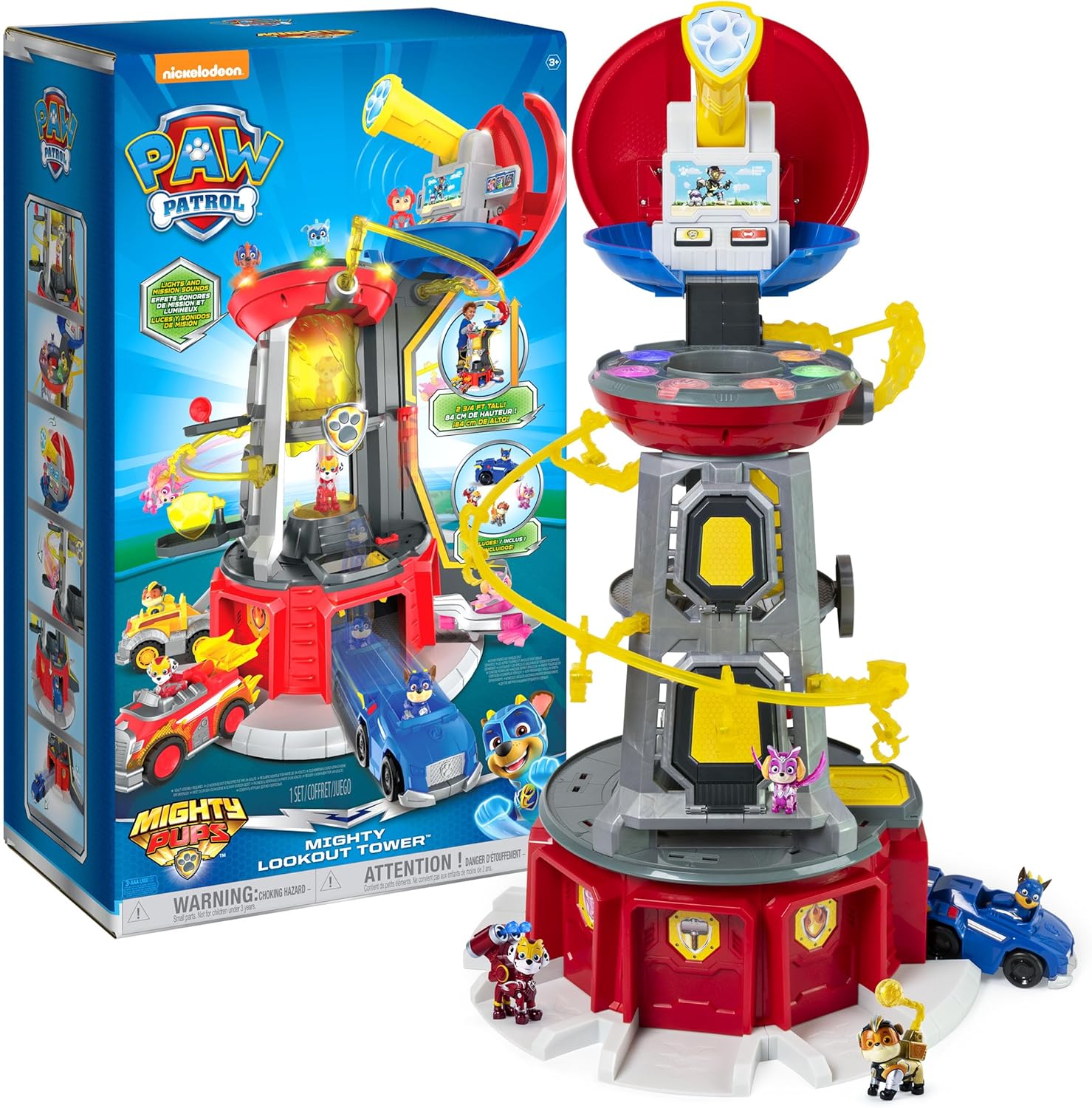 Paw Patrol, Mighty Lookout Tower with 4 Exclusive Bonus Action Figures title