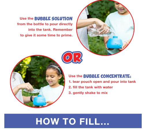 Little Kids Fubbles No-Spill Fun-Finiti Bubble Machine – Continuous Bubble Blower Toy for Kids Outdoor Play