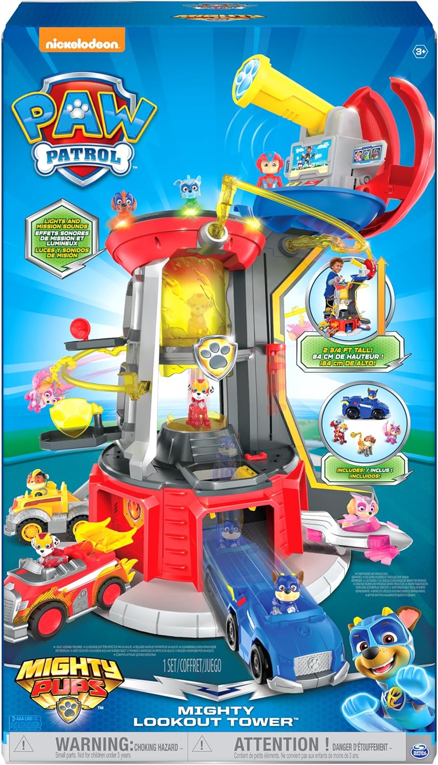 Paw Patrol, Mighty Lookout Tower with 4 Exclusive Bonus Action Figures title