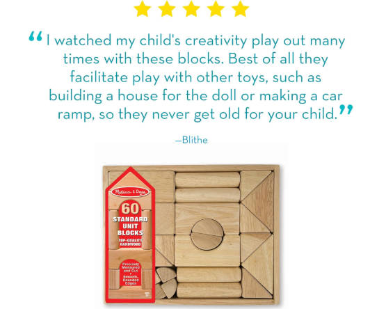 60-Piece Wood Building Blocks with Wooden Storage Tray – Hardwood Sorting, Stacking & Balancing STEM Toy for Kids