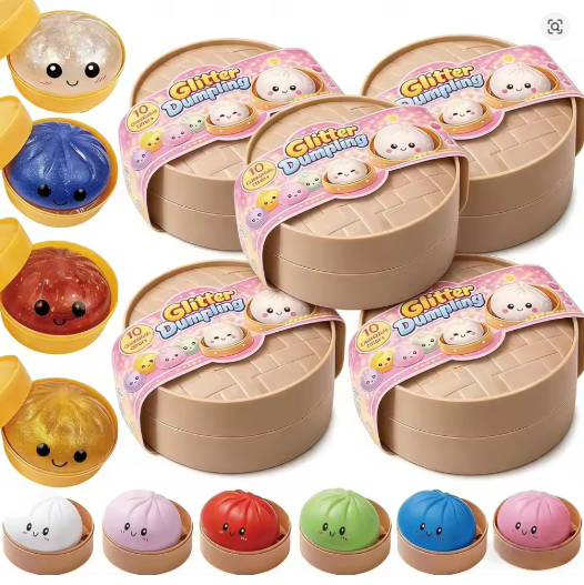 Dumpling Squishy Mystery Box – Random Kawaii Scented Slow Rising Stress Relief Toys for Kids