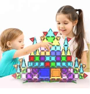 100PC Nano Magnetic Tiles Building Blocks Toy with Storage Case – STEM Educational Construction Set for Kids
