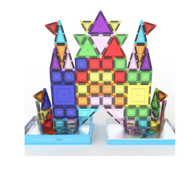 100PC Nano Magnetic Tiles Building Blocks Toy with Storage Case – STEM Educational Construction Set for Kids