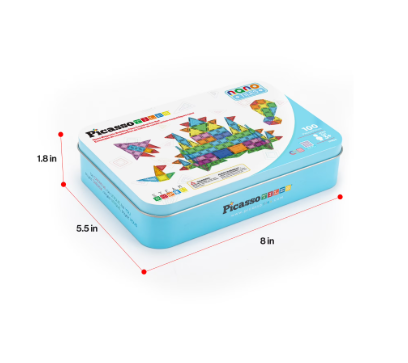 100PC Nano Magnetic Tiles Building Blocks Toy with Storage Case – STEM Educational Construction Set for Kids