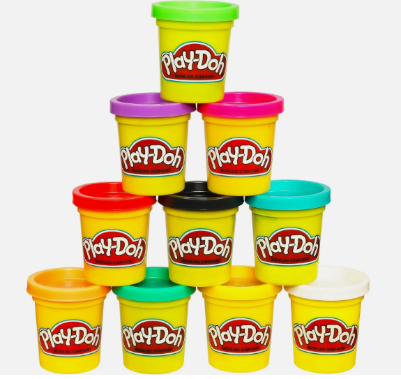 Play-Doh Modeling Compound 10-Pack Assorted Colors – Non-Toxic 2 oz Cans Creative Clay Set for Kids