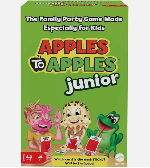 Mattel Games Apples to Apples Junior – The Game of Crazy Comparisons, Family Party Card Game for Kids