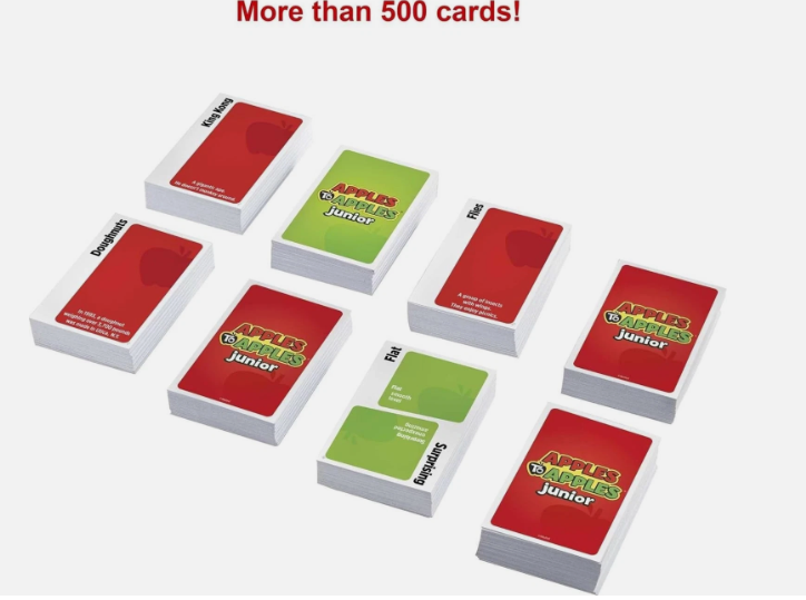 Mattel Games Apples to Apples Junior – The Game of Crazy Comparisons, Family Party Card Game for Kids