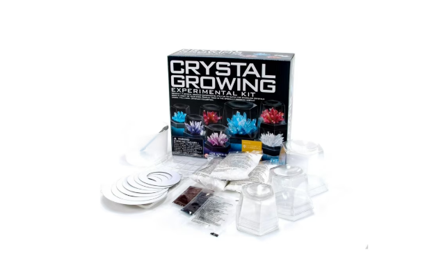Crystal Growing Science Model Kit with 7 Experiments – STEM Educational Chemistry Set for Kids, Hands-On Crystal Science Lab Toy