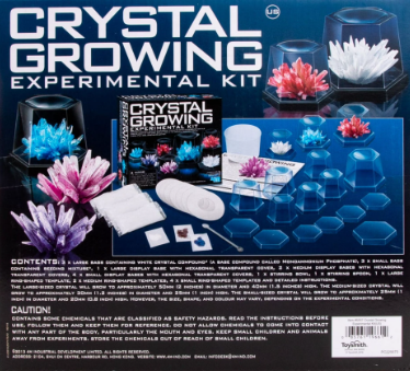 Crystal Growing Science Model Kit with 7 Experiments – STEM Educational Chemistry Set for Kids, Hands-On Crystal Science Lab Toy