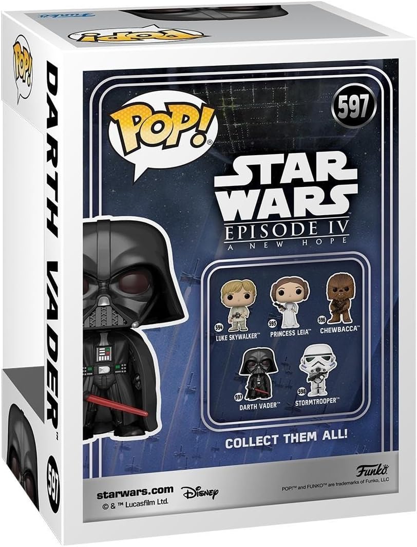 Funko Pop! Star Wars: New Classics – Darth Vader Collectable Vinyl Figure, Stylized Bobble-Head Pop Culture Toy for Fans & Collectors