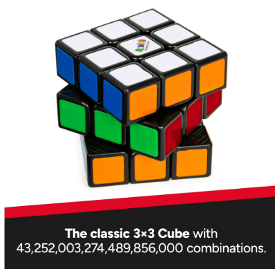 Rubik’s Cube – The Original 3x3 Color-Matching Puzzle, Classic Brain Teaser Toy for Kids & Adults, Logic and Problem-Solving Game