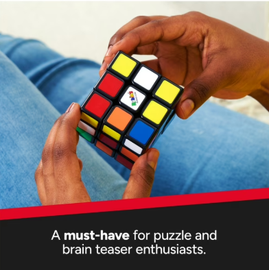 Rubik’s Cube – The Original 3x3 Color-Matching Puzzle, Classic Brain Teaser Toy for Kids & Adults, Logic and Problem-Solving Game