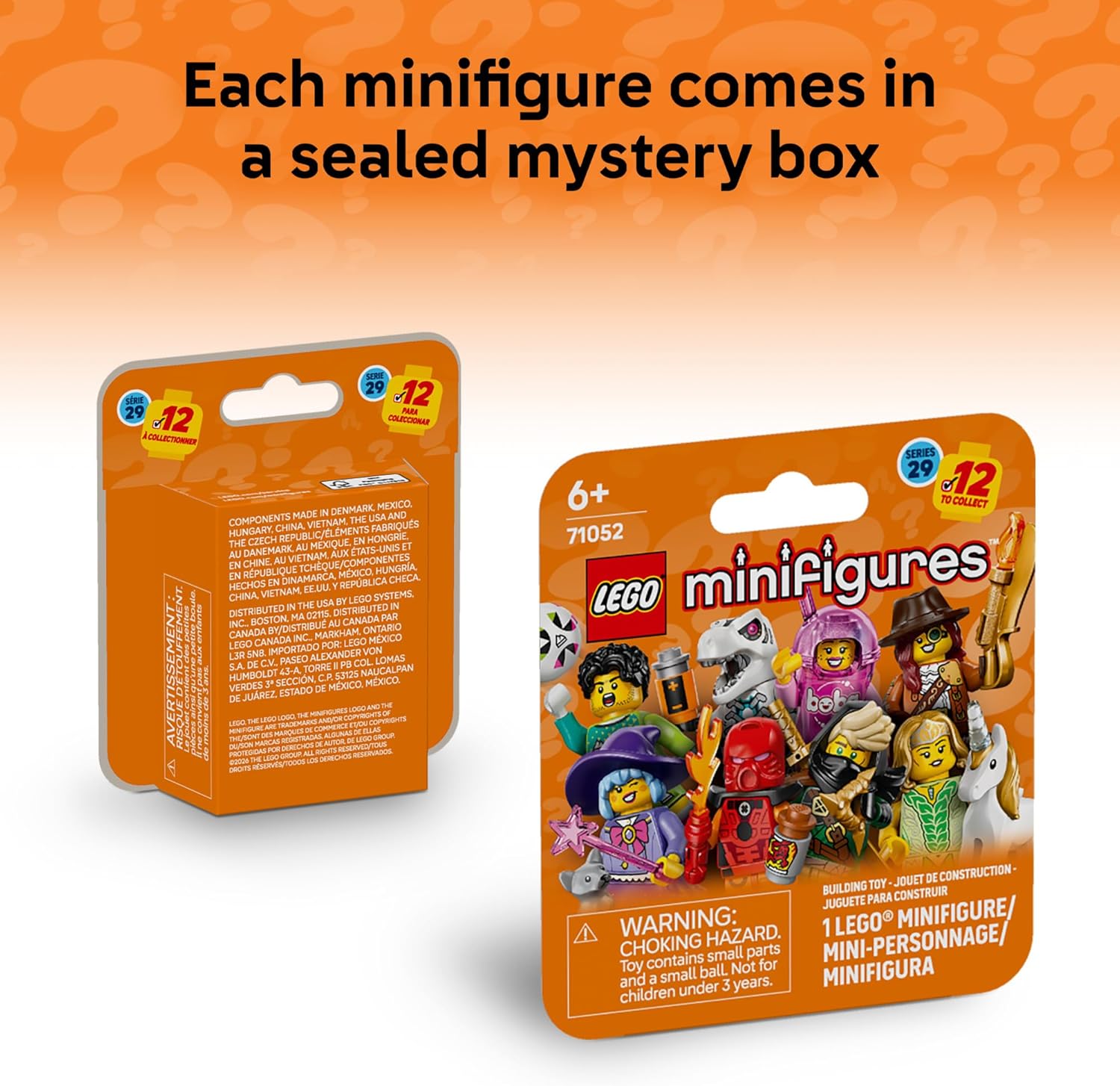 LEGO Minifigures Series 29 6-Pack – Mystery Collectible Building Toy Figures Set
