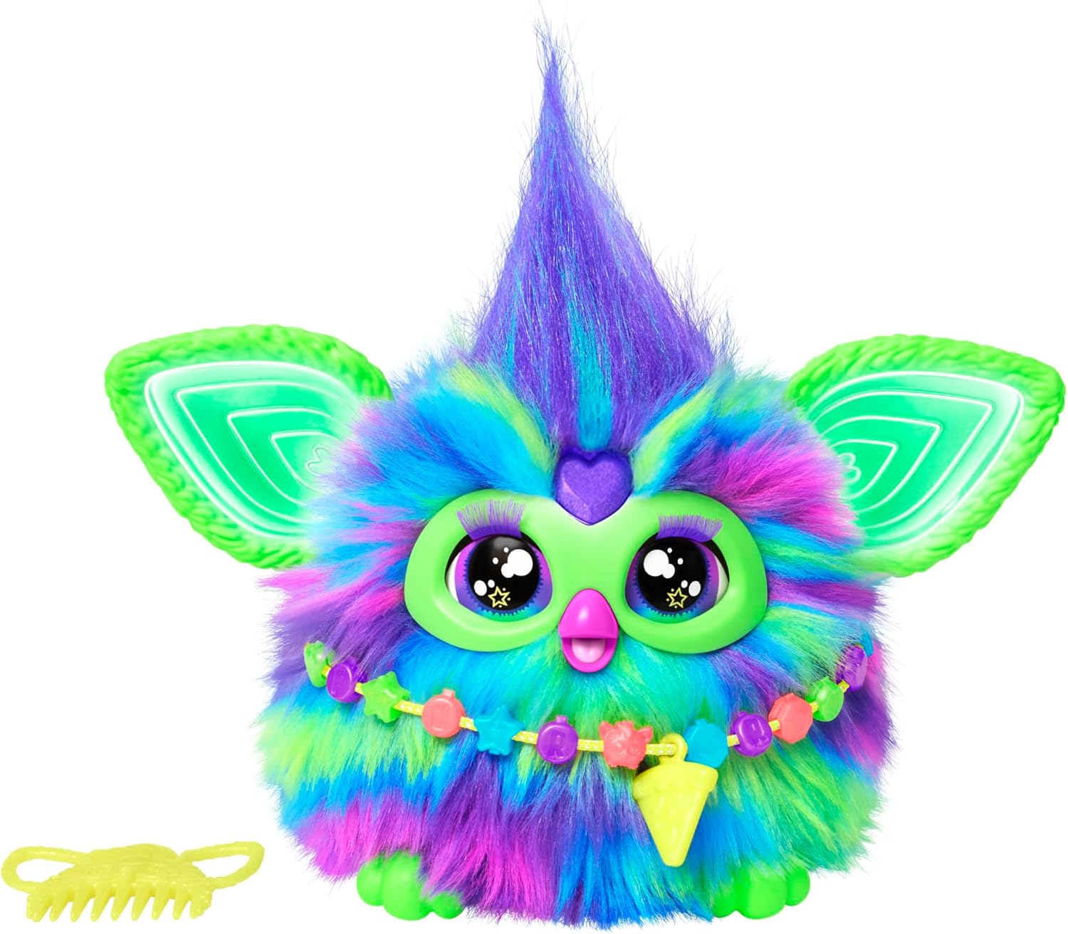 Furby Galaxy Edition – Glow in the Dark Interactive Plush Toy with 15 Fashion Accessories