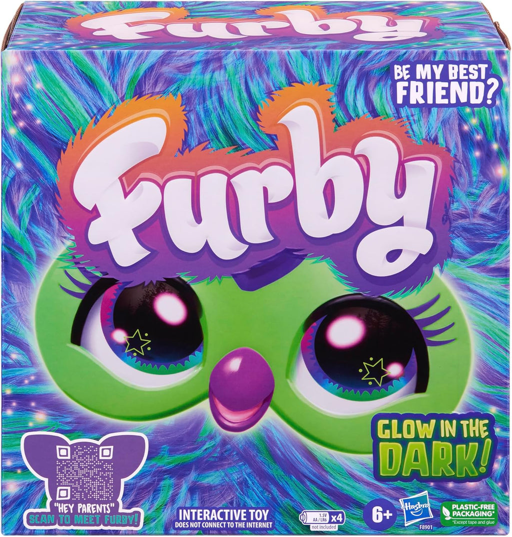 Furby Galaxy Edition – Glow in the Dark Interactive Plush Toy with 15 Fashion Accessories
