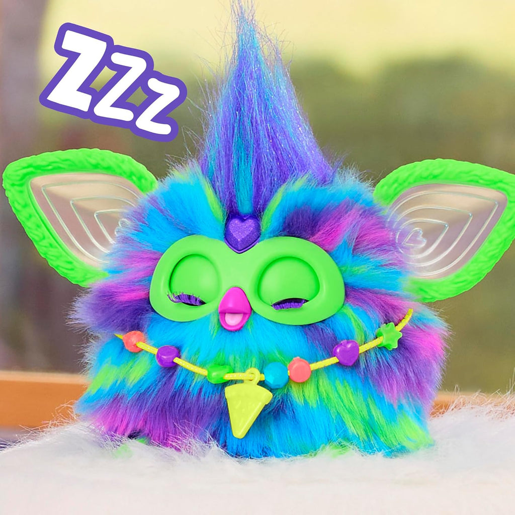Furby Galaxy Edition – Glow in the Dark Interactive Plush Toy with 15 Fashion Accessories