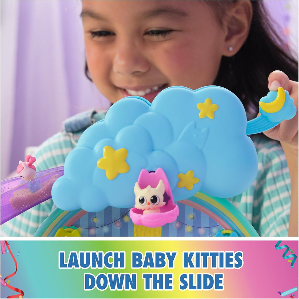 Gabby's Dollhouse Kitty Care Ear Purrfect Playroom Playset with 4 Toy Figures & 17 Accessories, Pretend Pet Care Toy for Kids
