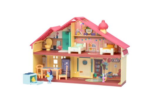 Bluey Celebration Home Playset with Exclusive Party Hat Bluey Figure, 11 Accessories & 2-Story Dollhouse