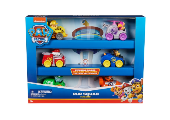 PAW Patrol Pup Squad Racers Vehicle Gift Set – 6 Mini Rescue Vehicles for Kids