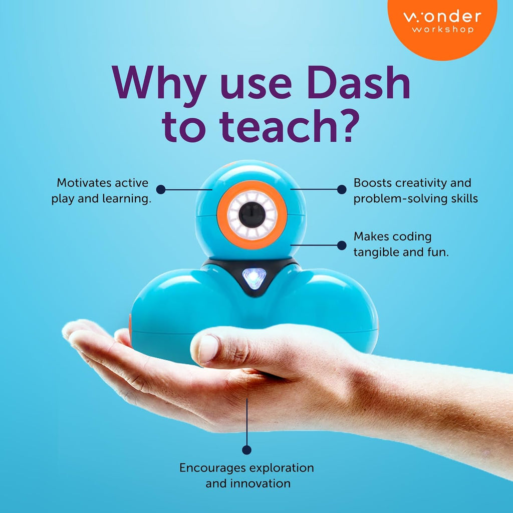 Wonder Workshop Dash Robot – Coding Robot for Kids STEM Learning, Interactive Programmable Educational Toy