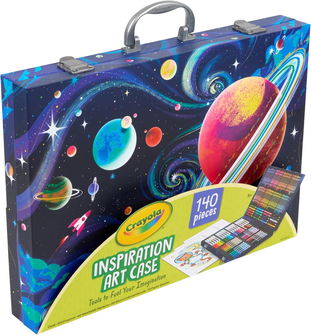 Crayola Inspiration Art Case Coloring Set – 140-Piece Space Theme Art Kit for Kids