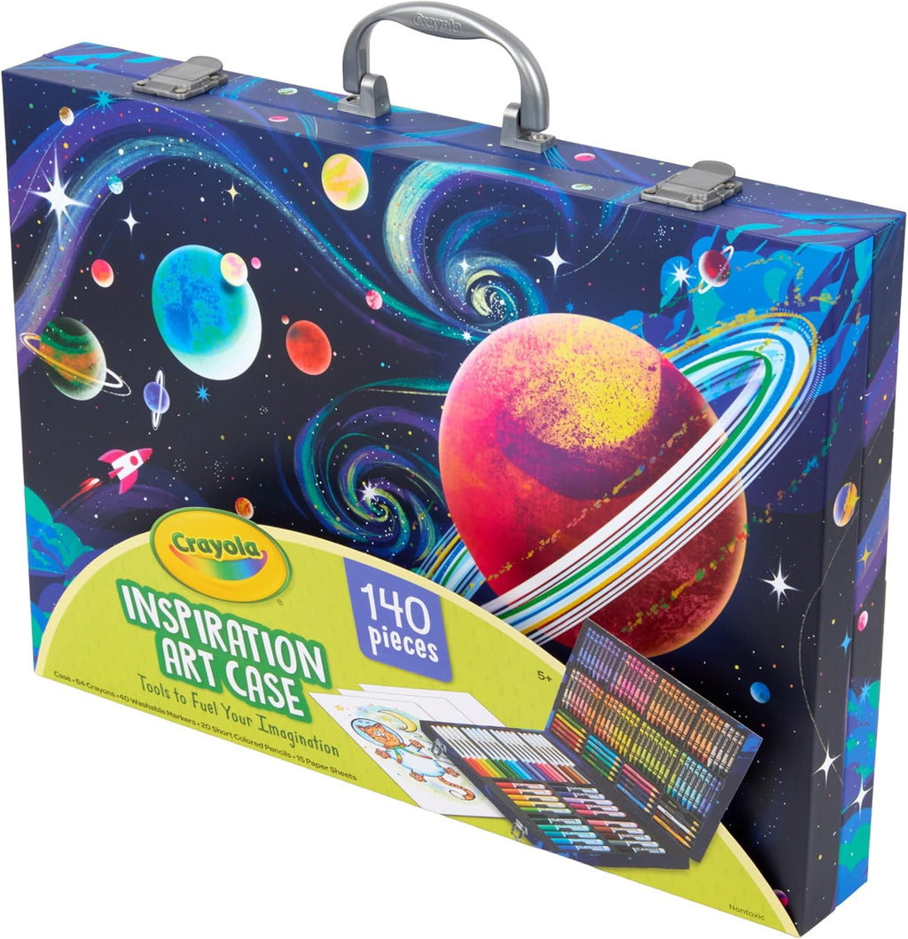 Crayola Inspiration Art Case Coloring Set – 140-Piece Space Theme Art Kit for Kids