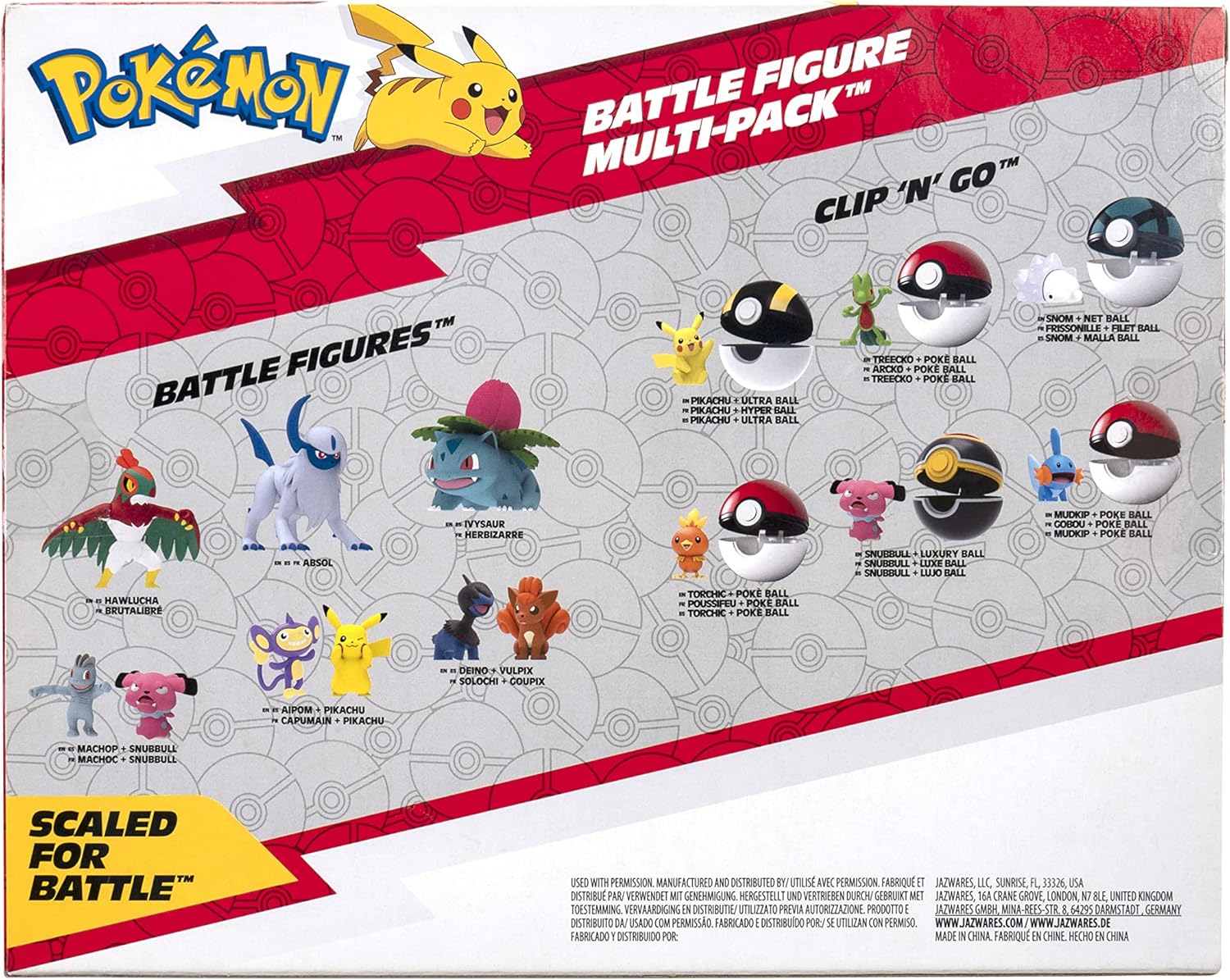 Pokémon 6-Pack Battle Figures Set – Pikachu & Friends Collectible Toys