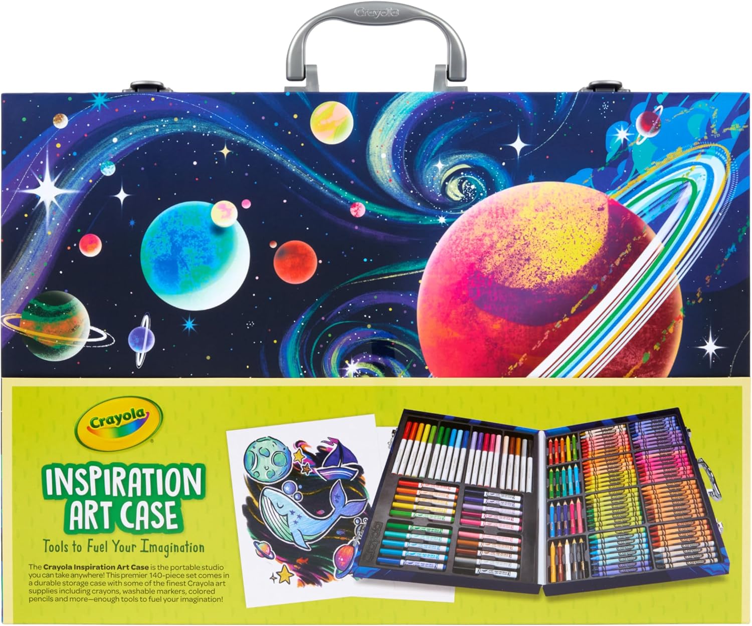 Crayola Inspiration Art Case Coloring Set – 140-Piece Space Theme Art Kit for Kids