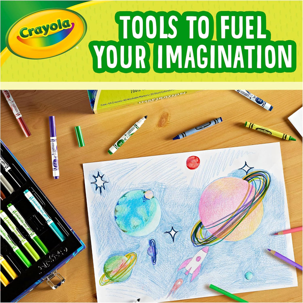 Crayola Inspiration Art Case Coloring Set – 140-Piece Space Theme Art Kit for Kids