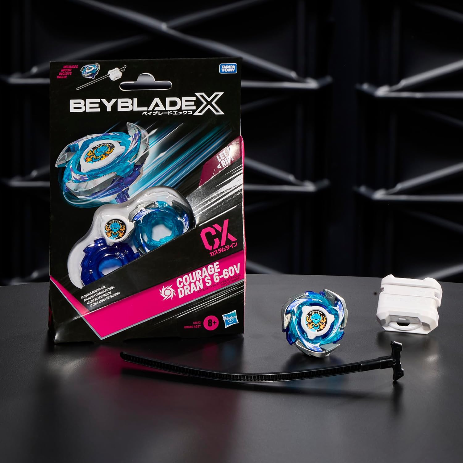 Beyblade X Courage S 6-60V CX Starter Pack Set with Attack Type Top & Launcher