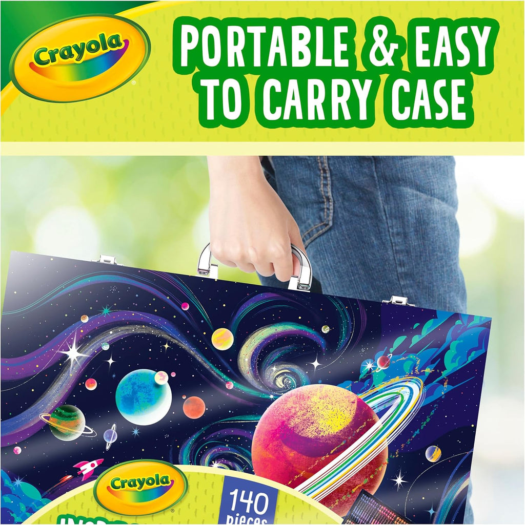 Crayola Inspiration Art Case Coloring Set – 140-Piece Space Theme Art Kit for Kids