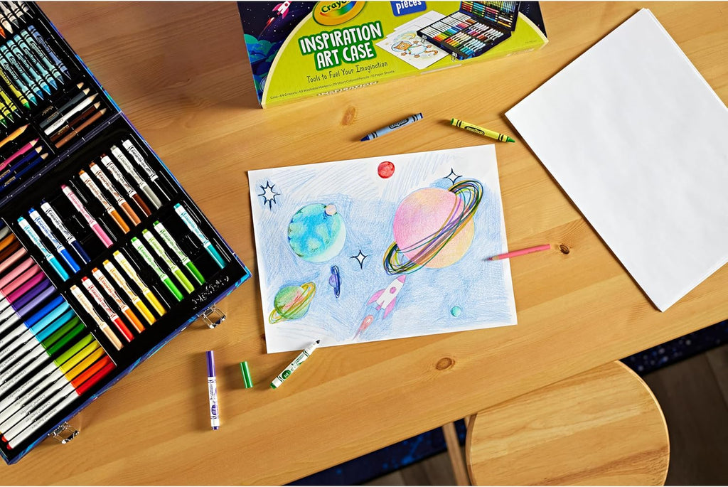 Crayola Inspiration Art Case Coloring Set – 140-Piece Space Theme Art Kit for Kids