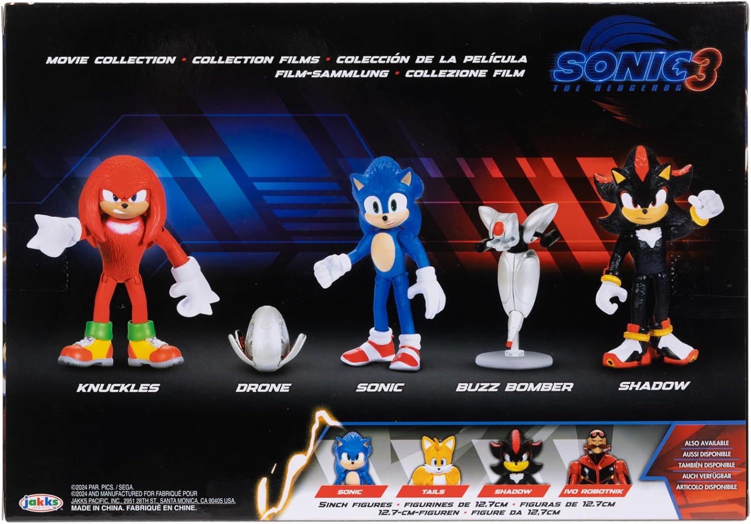 Sonic The Hedgehog 3 Movie 2.5-Inch Action Figures – Movie Collector Toy Set