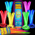 PartySticks™ Glow Sticks Party Pack – 100PCS 8-Inch Glow-in-the-Dark Light-Up Sticks for Parties, Festivals & Events