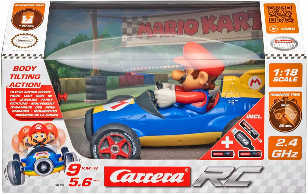 RC 2.4GHz Mario Kart Mach 8 Mario 1:18 Scale Radio Controlled Kart